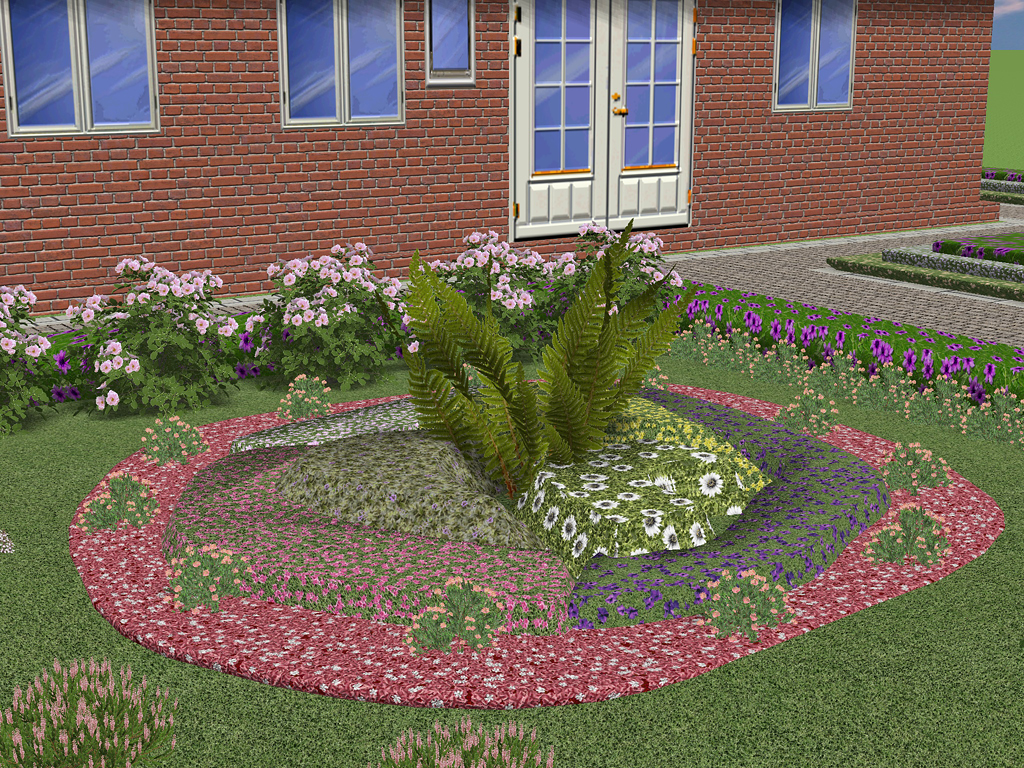 Наш сад сегодня приуныл. Наш сад Кристалл 10.0. Наш сад Рубин 9.0. Формы клумб. Треугольная клумба.